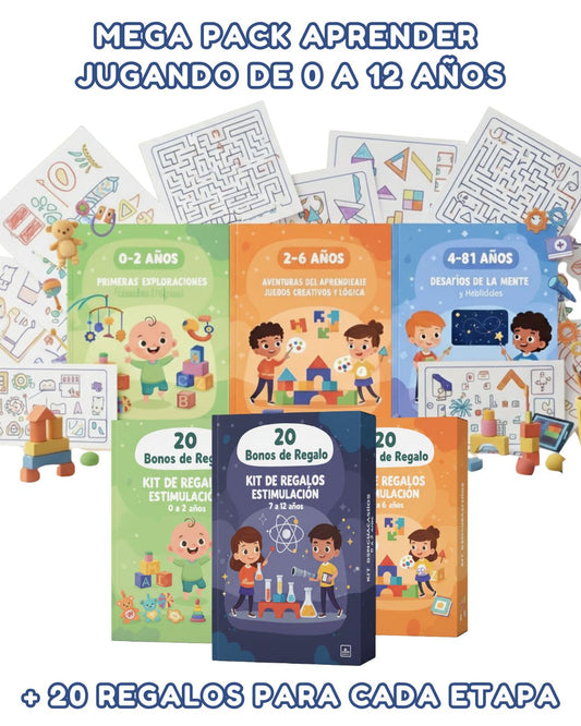Desarolla la inteligencia de tu hij@ con +2.000 actividades imprimibles adaptadas para su edad.